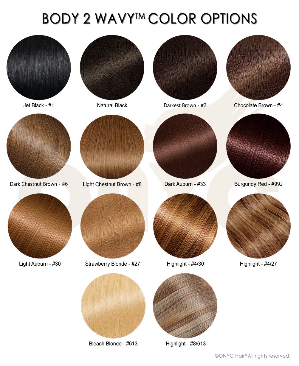 Body-2-Wavy-Color-Option-1.jpg Dyed Wavy Hair Extensions – ONYC Colored Wavy Weave Bundle - Image 5