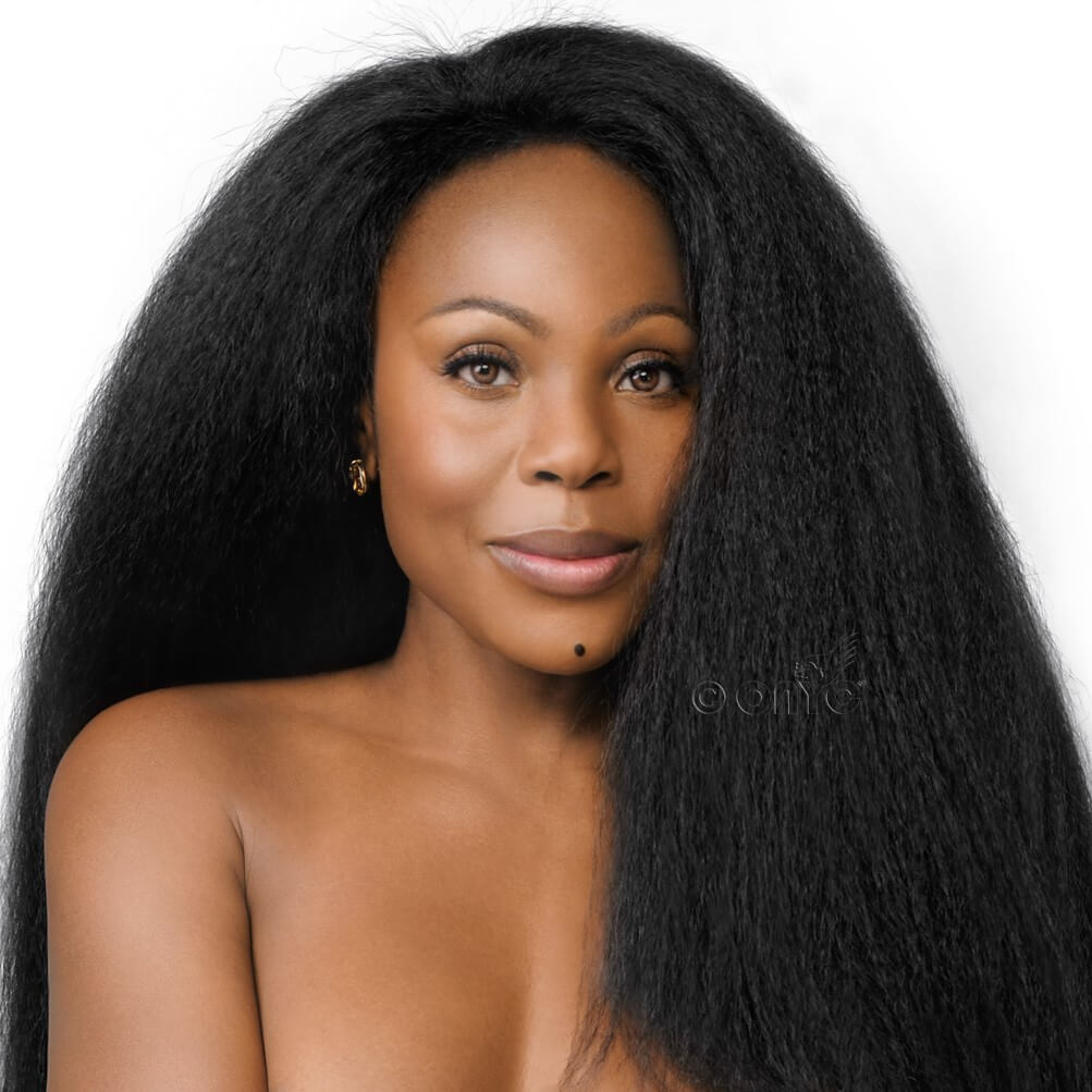 Fro-Out™-Kinky-Straight-Machine-Weft-Thelma4.jpg BlowOut Clipins Kinky Straight Clip In Hair Extensions – ONYC Fro-Out™ - Image 5