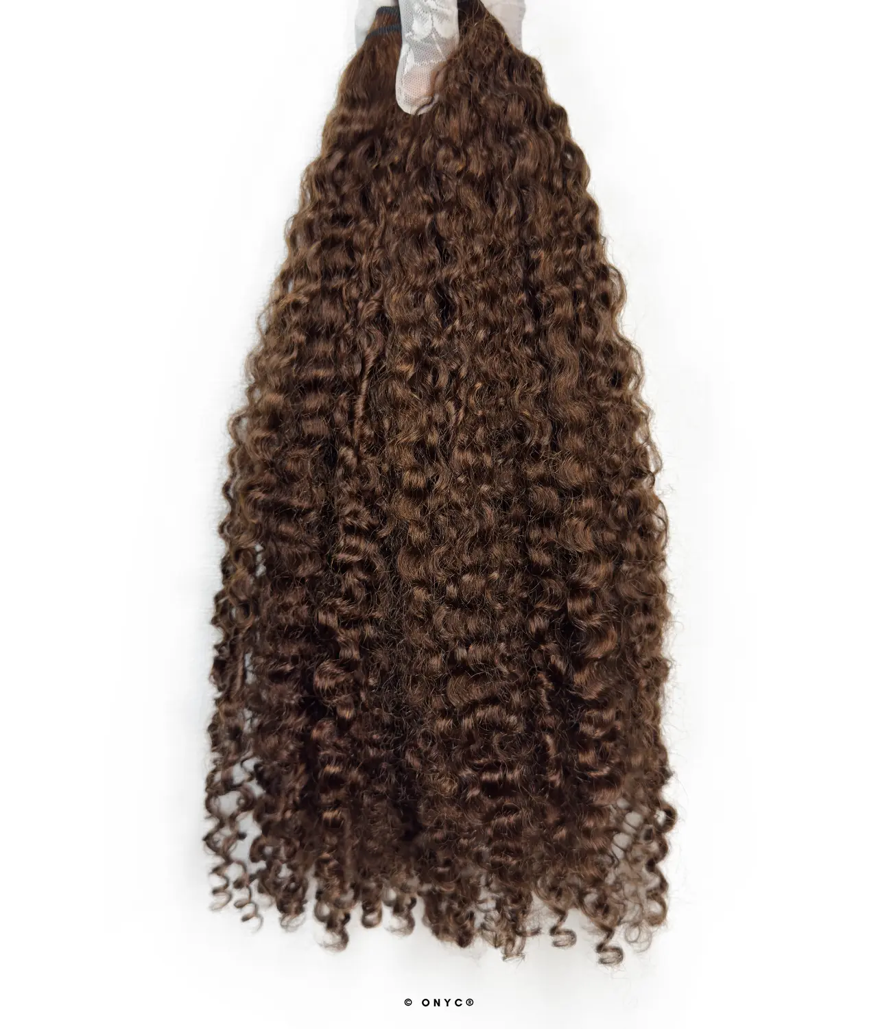 Indian-Kinky-Curly-Hair-Bundles-ONYC-Loose-Kinks-ClassiQUE-Collection-Double-Drawn-Weft-Bundle-Chocolate-Brown-Color-4.webp Double Drawn Pre-Colored Indian Kinky Curly Human Hair Bundles – ONYC® Loose Kinks™ ClassiQUE™