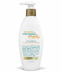 OGX Quenching Plus Coconut Curls Frizz-Defying Curl Styling Milk, 6 Fluid Ounce