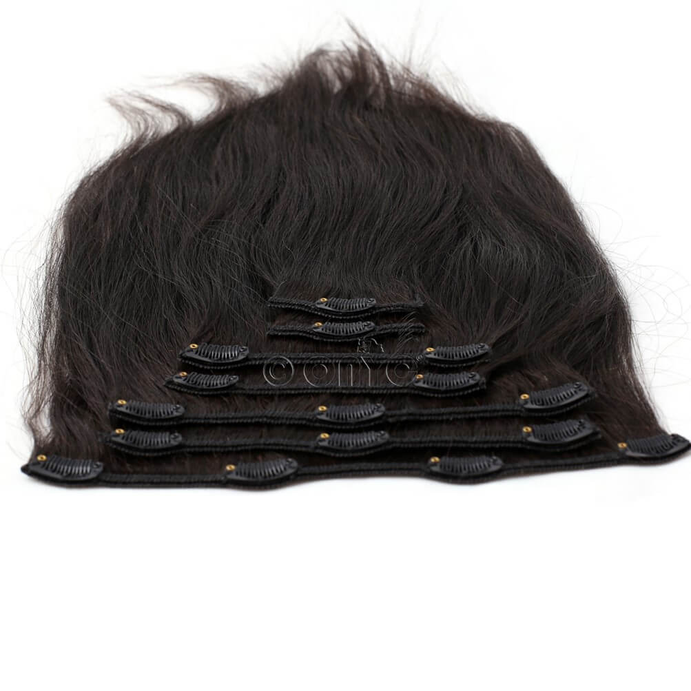 ONYC-7-piece-Clip-In-Relaxed-Perm-Straight-Hair.jpg ONYC Relaxed Straight Clip-In Hair Extensions – Relax Perm - Image 4