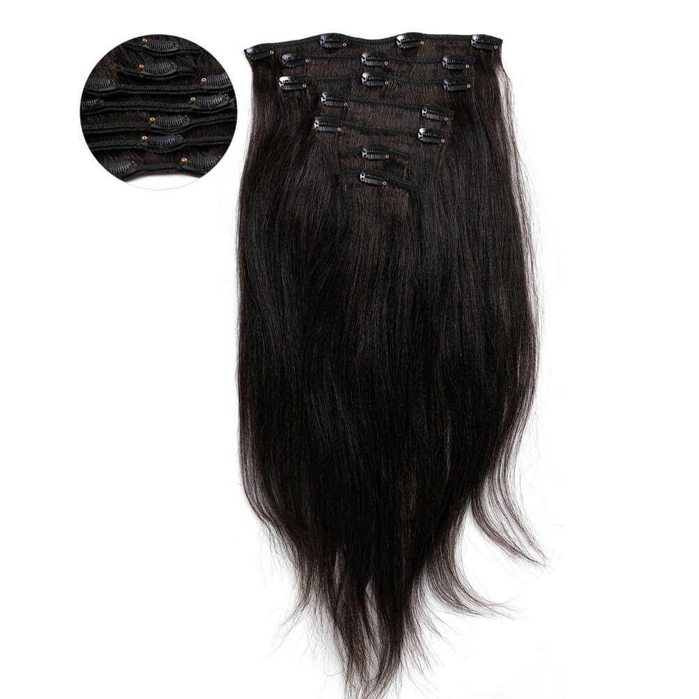 ONYC-7-piece-Clip-In-Relaxed-Perm-Straight-Hair2.jpg ONYC Relaxed Straight Clip-In Hair Extensions – Relax Perm - Image 2
