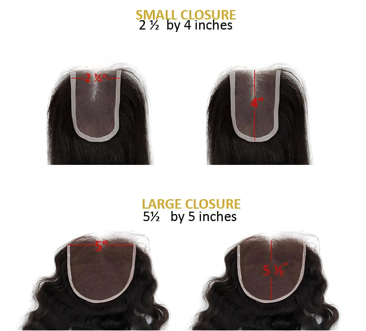 ONYC-Cuticle-Closure-Dimension.webp Spanish Curl Hair Closure with Baby Hair – ONYC 3A Curls - Image 3