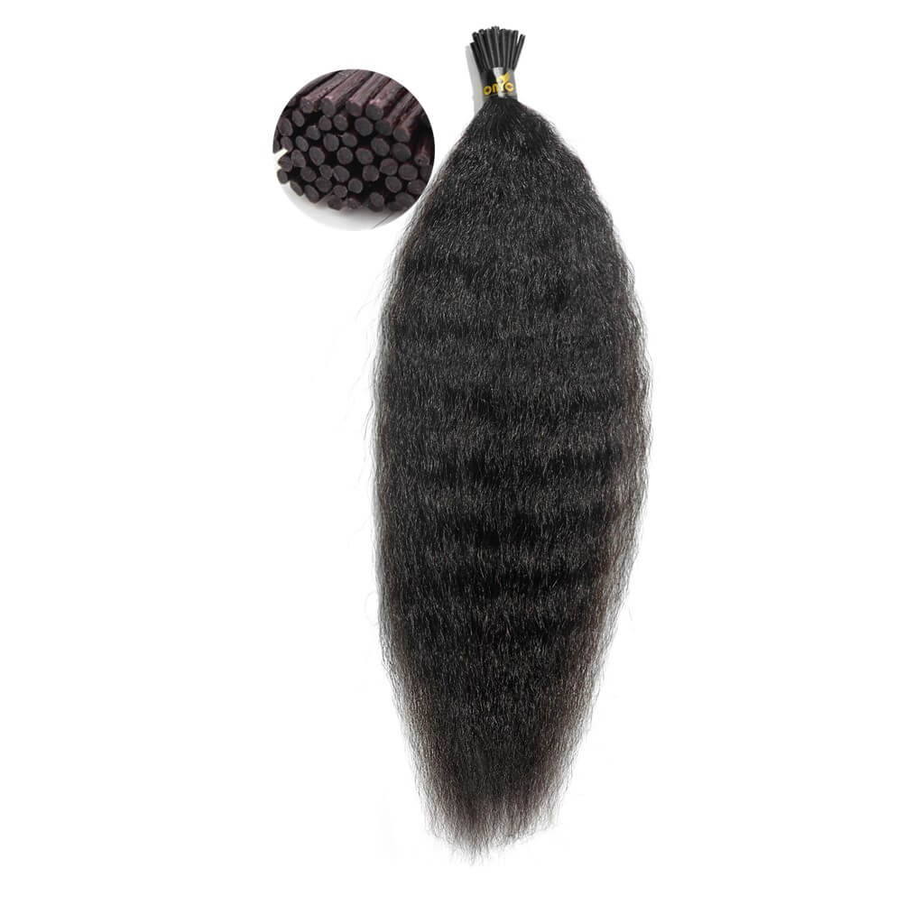 ONYC-Hair-Fro-Out-Kinky-Straight-I-Tip.jpg Blow Out Kinky Straight I Tip Hair Extensions Microlinks – ONYC Fro-Out™