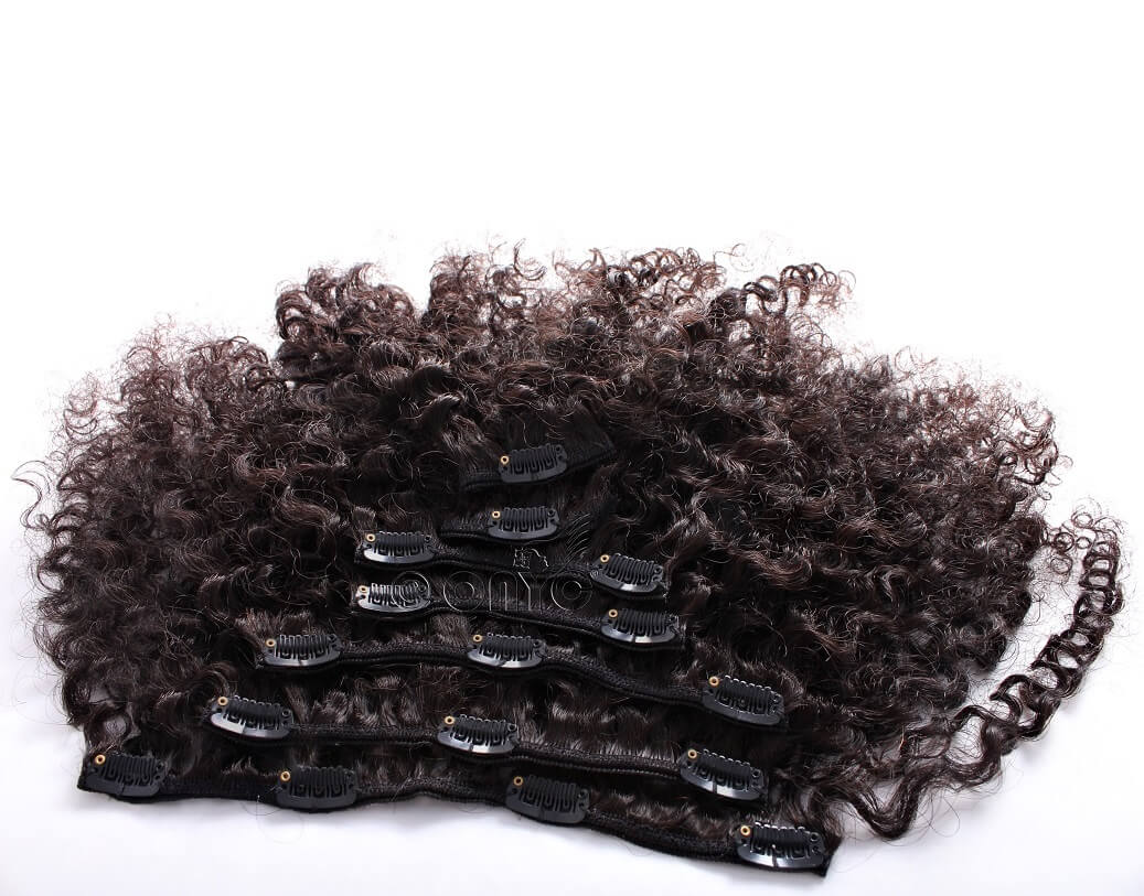 ONYC-Hair-Kinky-3B-3C™-Clipin-Hair-Extensions.jpg ONYC Kinky Curly Clip In Human Hair Extensions for Natural 3B-3C - Image 5