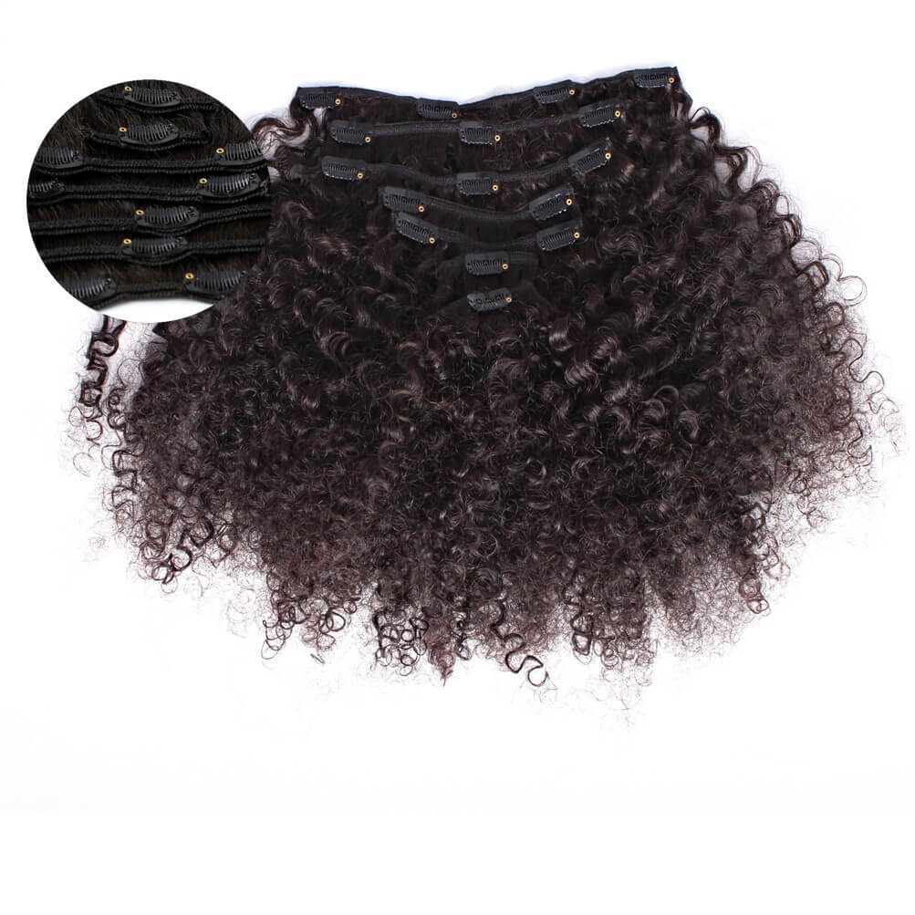 ONYC-Hair-Kinky-3B-3C™-Clipin-Hair.jpg ONYC Kinky Curly Clip In Human Hair Extensions for Natural 3B-3C - Image 2