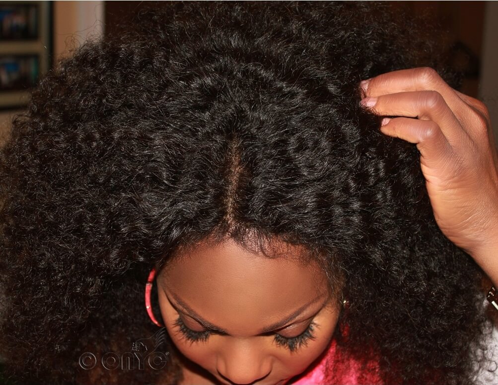 ONYC-Hair-Kinky-curly-full-weave-with-closure2.jpg ONYC Kinky Curly Human Hair Lace Closure Frontal – Natural 3B/3C Texture - Image 6