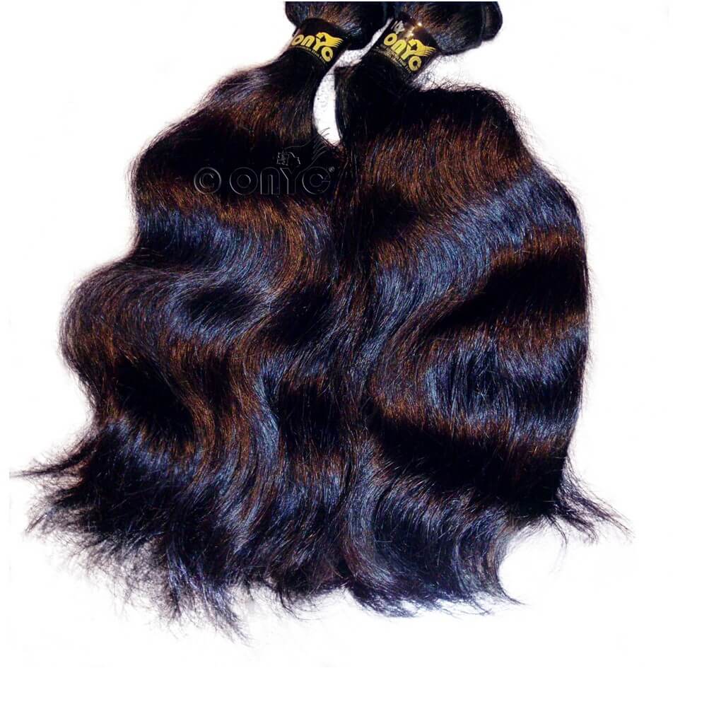 ONYC-Indian-Body-Wave-Hair-Machine-Weft2.jpg Virgin Raw Indian Body Wave Hair Weave Bundle -ONYC Wavy 2A Weft - Image 3