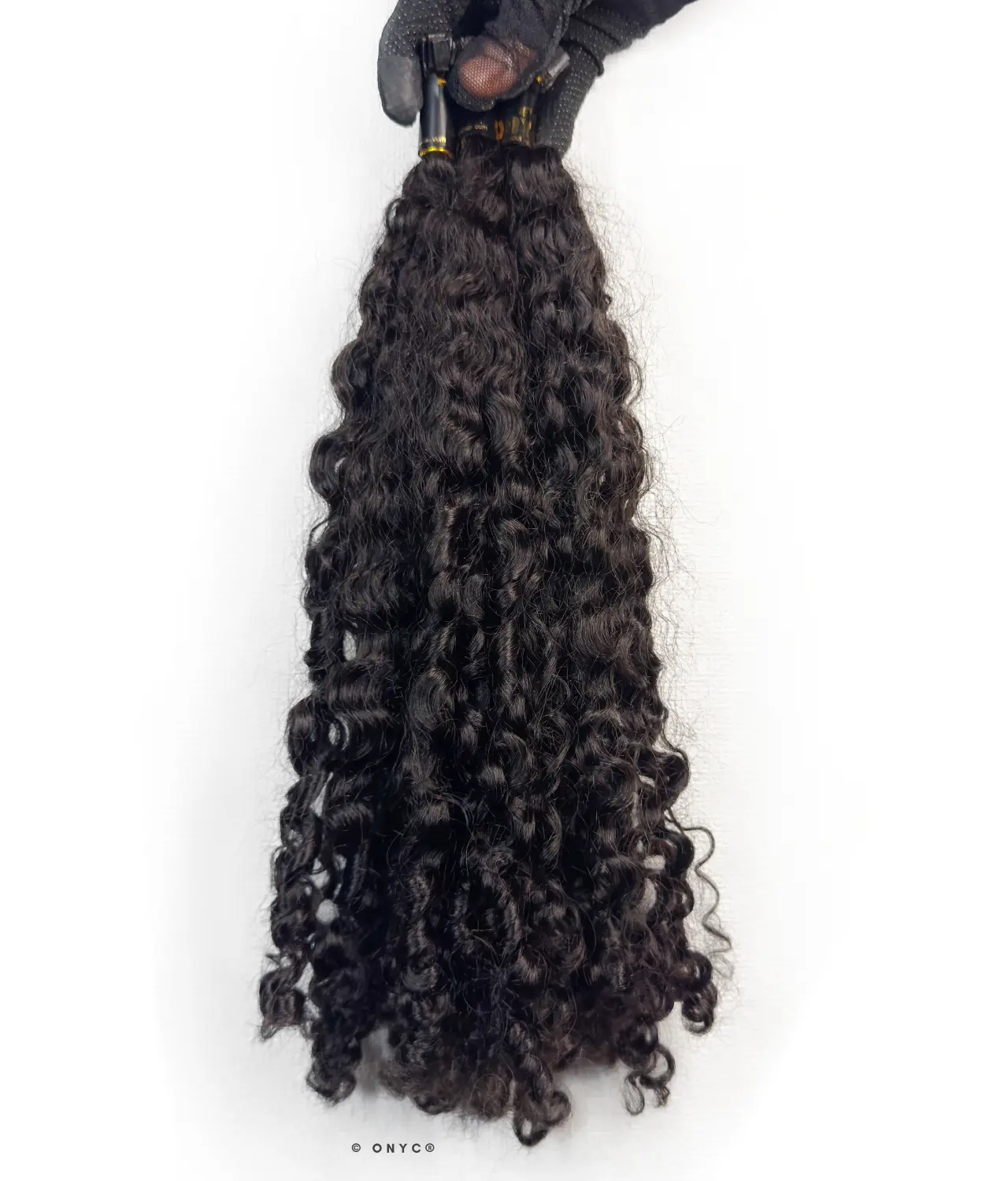 ONYC-Kinky-Curly-K-Tip-Extensions-3C-Curl-Water-Kinky-for-Black-Hair-ClassiQUE-Collection-4-Bundles.webp Kinky Curly K-Tip Extensions 3C Curl for Black Hair – ONYC® Loose Kinks 3C™ ClassiQUE™ - Image 2