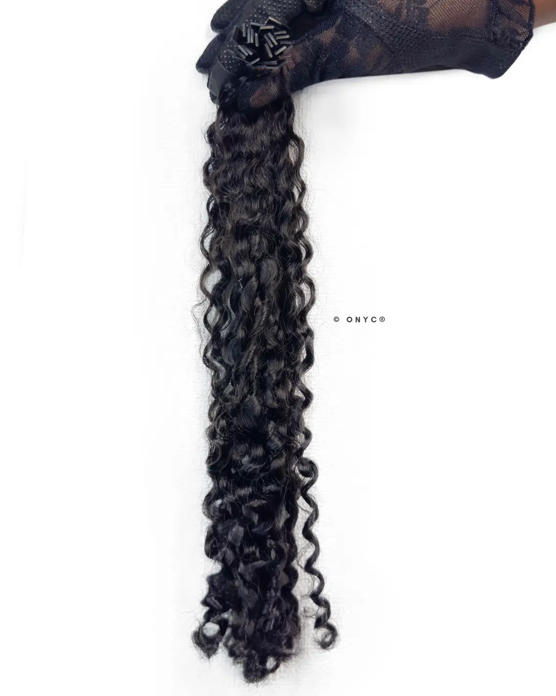 ONYC-Kinky-Curly-K-Tip-Extensions-3C-Curl-Water-Kinky-for-Black-Hair-ClassiQUE-Collection-K-Tip-View.webp Kinky Curly K-Tip Extensions 3C Curl for Black Hair – ONYC® Loose Kinks 3C™ ClassiQUE™ - Image 4