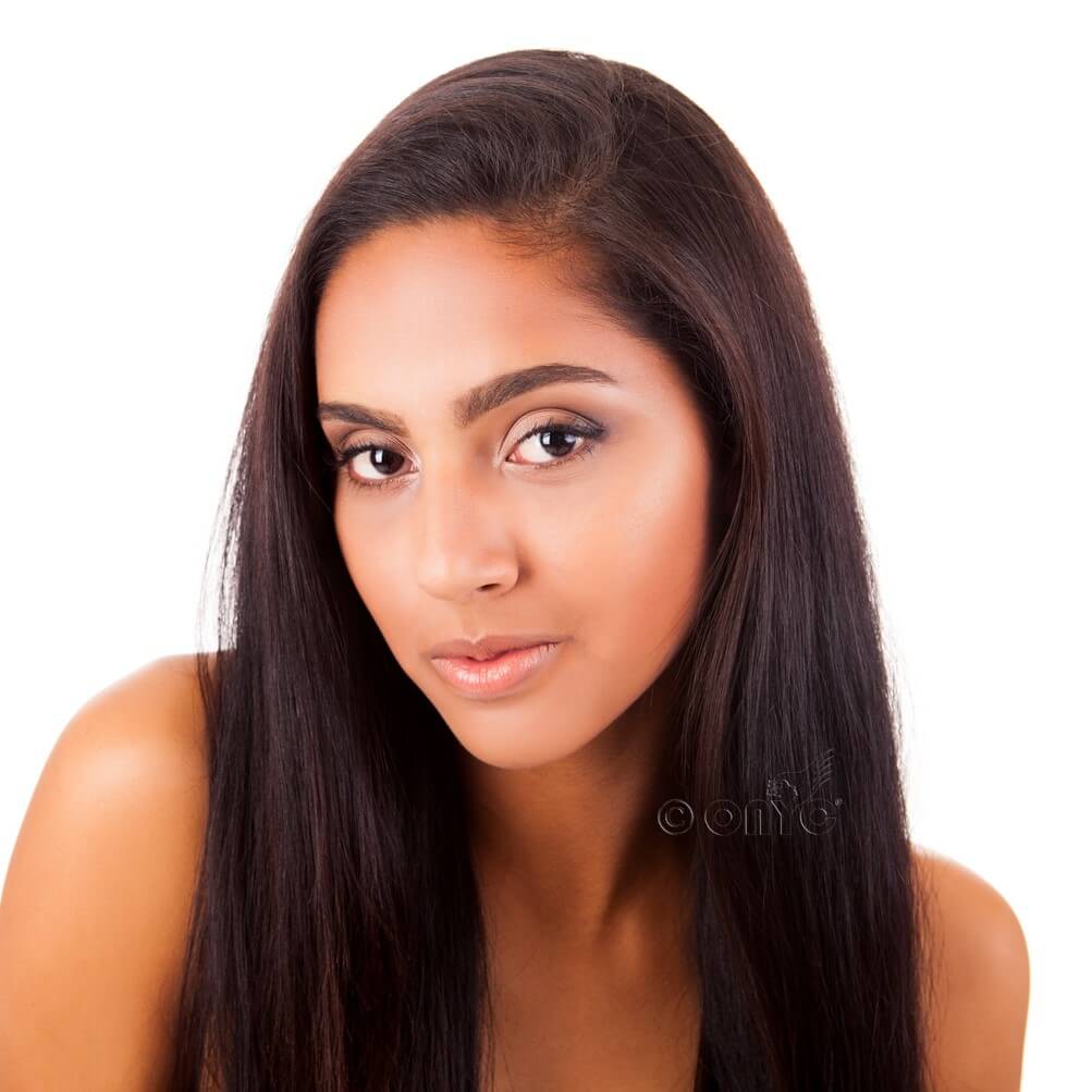 ONYC-Sassy-Remy-Light-Relaxed-Perm-Human-Hair-Model.jpg Light Yaki Weave Bundles Silk Press Silky Relaxed – ONYC Sassy Remy - Image 3