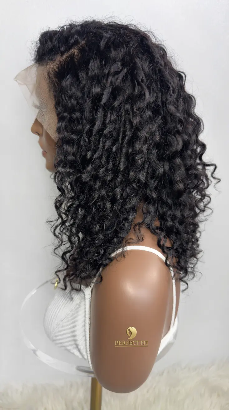 ONYC-Water-Wave-Bob-Wig-Human-Hair-Side-View-Left.webp Water Wave Bob Wig Human Hair – Perfect Fit Wavy to Curly Wig - Image 2
