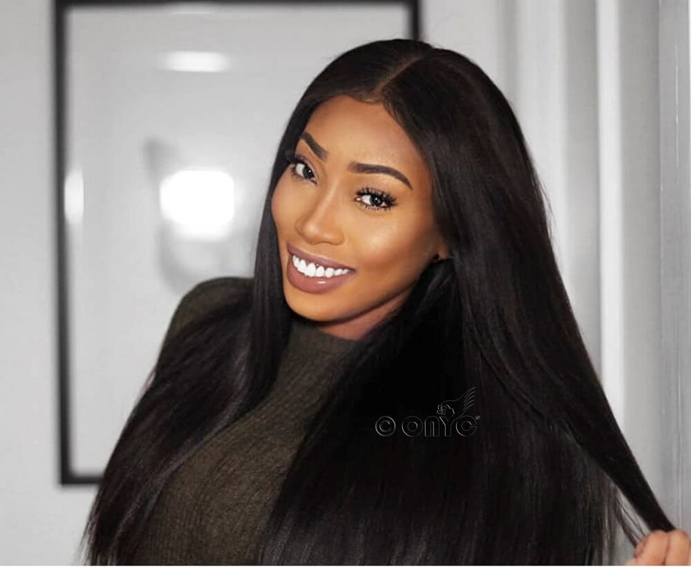 ONYC-beauty-nakiitaa-rocking-Sassy-Remy-Light-Perm-weft-and-closure.jpg Light Yaki Hair Lace Closure Silky Relaxed – ONYC Sassy Remy™ - Image 4