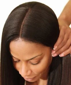 ONYC Relaxed Straight Hair Frontal Lace Closure with Baby Hair – Relax Perm