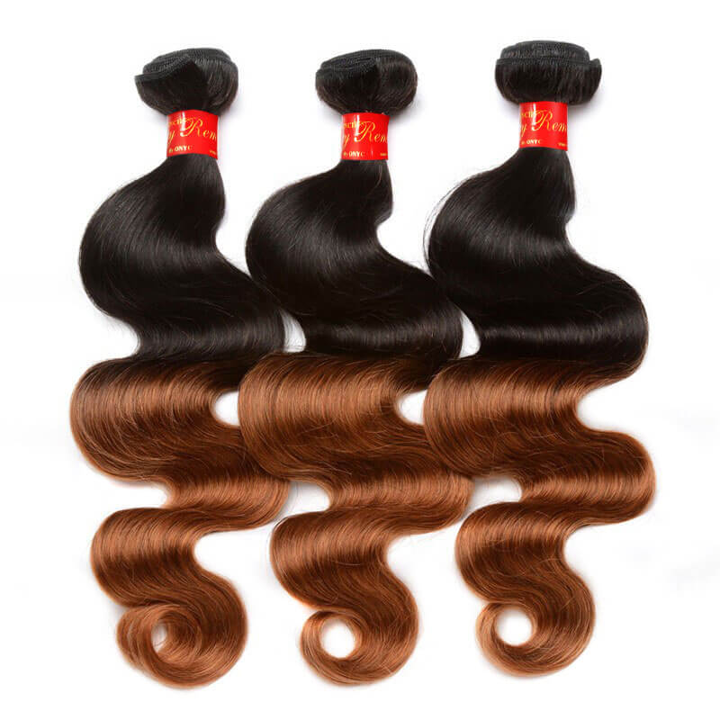 Sassy-Remy-Ombre-Body-Wave-Weave-1B-and-6-4.jpg Ombre Body Wave Weave Hair Extensions Weft – ONYC Sassy Remy™ - Image 4