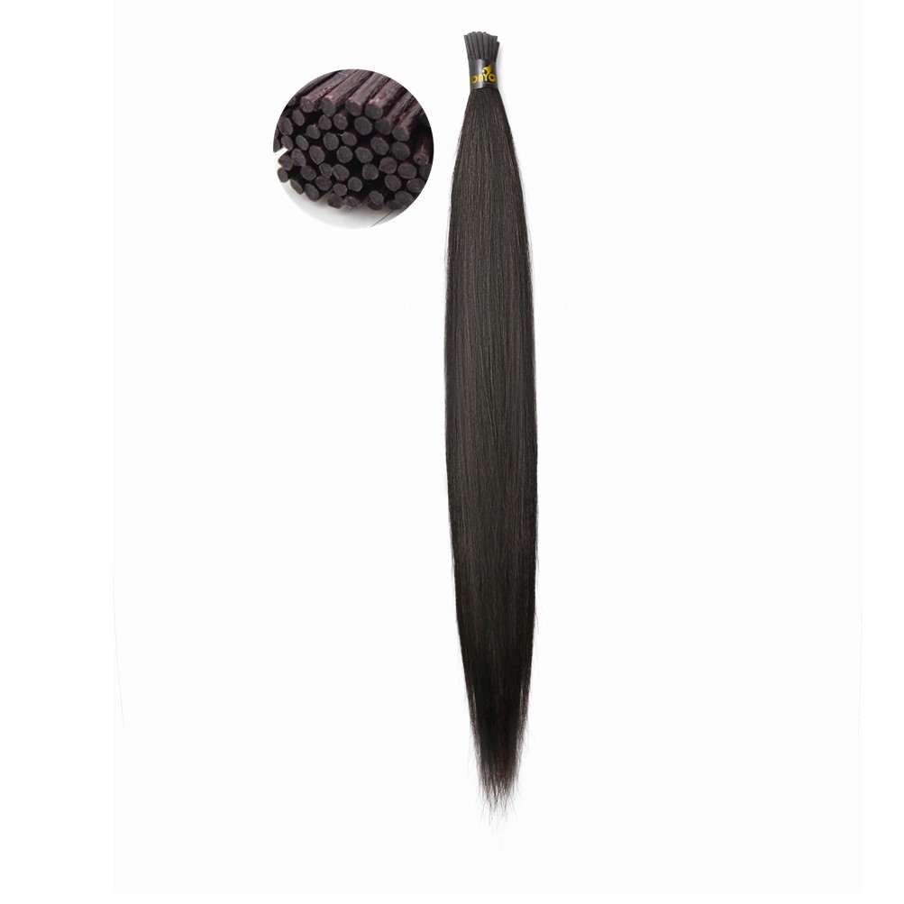 Silky-Straight-I-Tip-Hair-Extensions-Virgin-I-Tip-Hair-Extensions-Natural-Black.jpg ONYC Virgin 1B Silky Straight I Tip Microlinks - Image 2