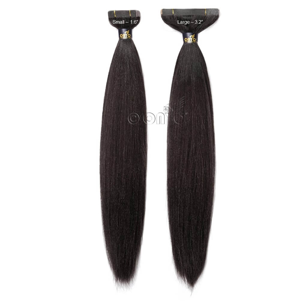 Straight-Tape-Hair-Extensions-ONYC-Light-Relaxed2.jpg ONYC Silk Press Silky Relaxed Straight Tape In Extensions – Light Relaxed Perm - Image 4