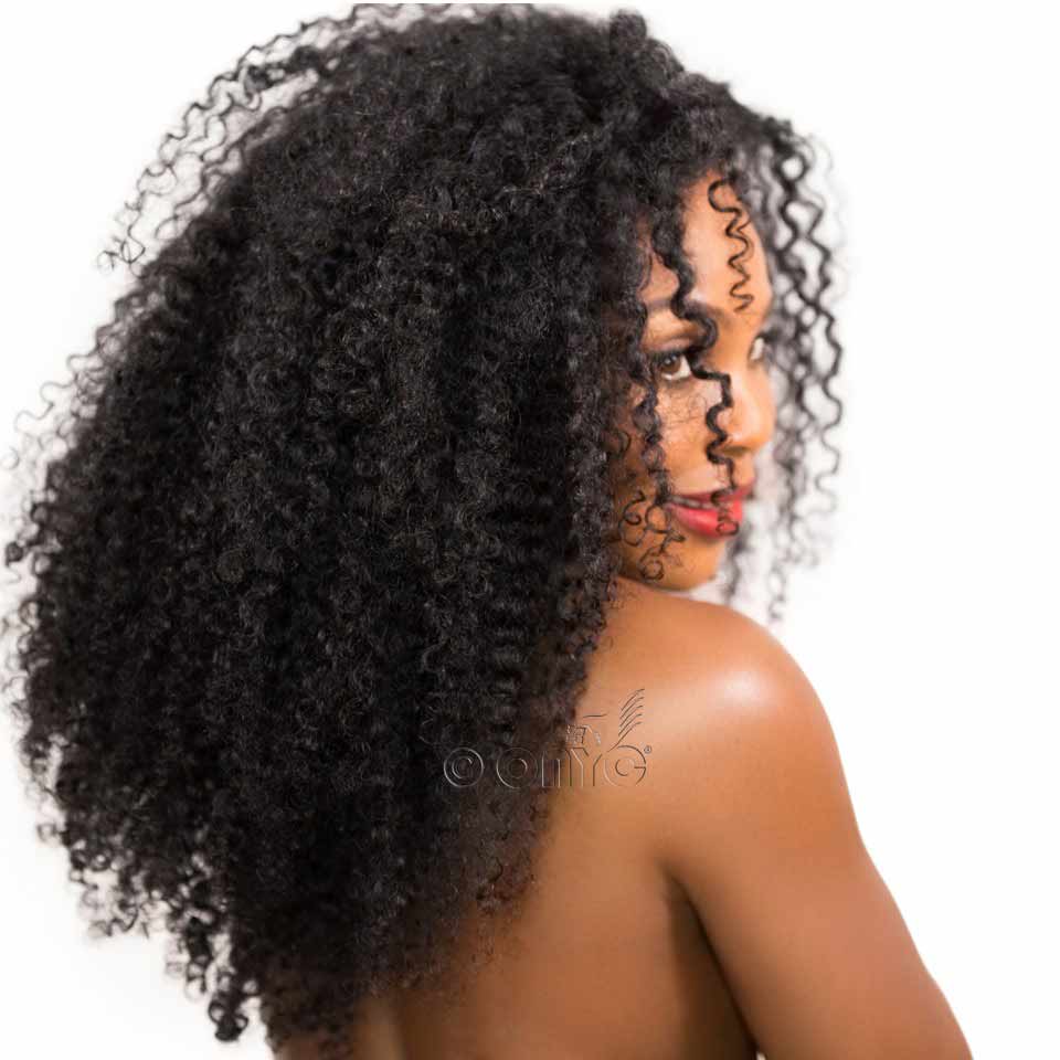 Thelma-Okoro-ONYC-CEO-wearing-kinky-3B3C-24-inches-5.jpg ONYC Kinky Curly Clip In Human Hair Extensions for Natural 3B-3C - Image 3