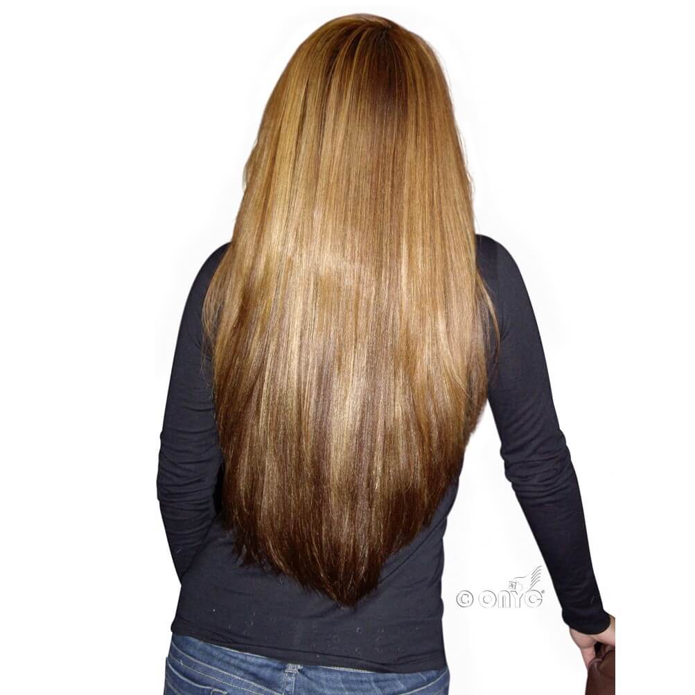 Virgin-1B-Silky-Straight-Colored-Hair-Extensions-back-view.jpg Colored Silky Straight Virgin 1B Machine Weft - Image 3