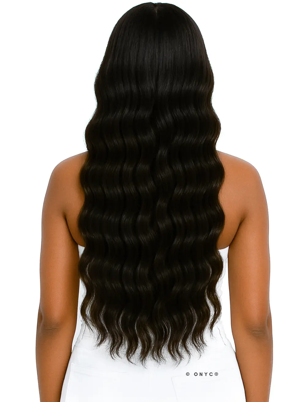 Virgin-Wavy-Hair-Bundles-Sew-in-Weft-Extensions-ONYC-Body-2-Wavy-Human-Hair-for-2B-to-2C-Hair-Texture-Back-View.webp Virgin Wavy Hair Bundles Sew in Extensions – ONYC Body-2-Wavy™ - Image 4