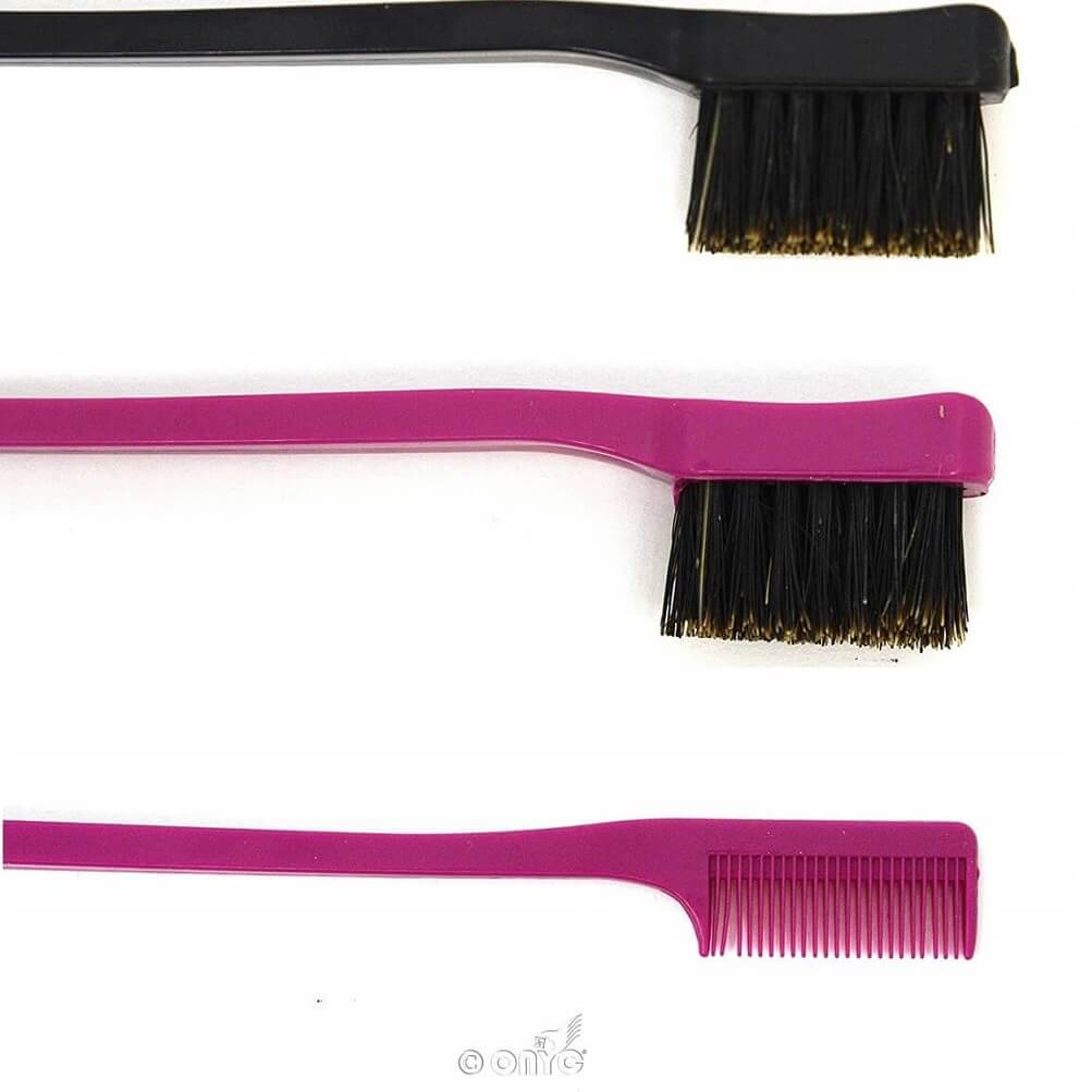 double_sided_edge_control_hair_brush_comb_2.jpg Double Sided Edge Control Hair Brush Comb - Image 2