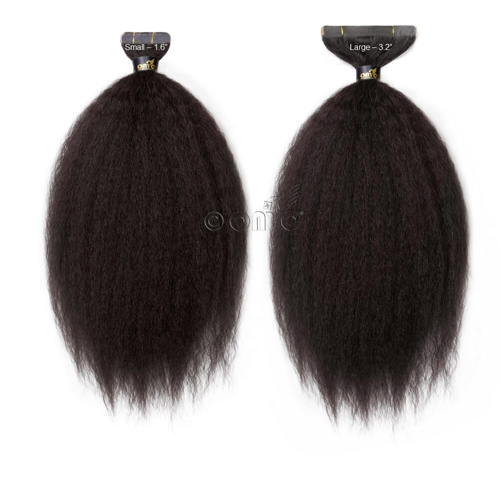 onyc-fro-out-kinky-straight-tape-hair-extensions-small-and-large.jpg Blow Out Kinky Straight Tape In Hair Extensions – ONYC Fro-Out™ - Image 3