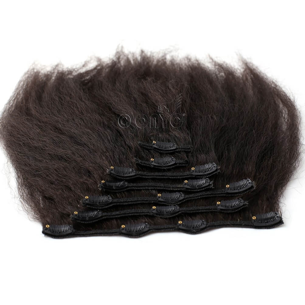 onyc_7_piece_clip_in_fro_out_kinky_straight_hair.jpg BlowOut Clipins Kinky Straight Clip In Hair Extensions – ONYC Fro-Out™ - Image 2