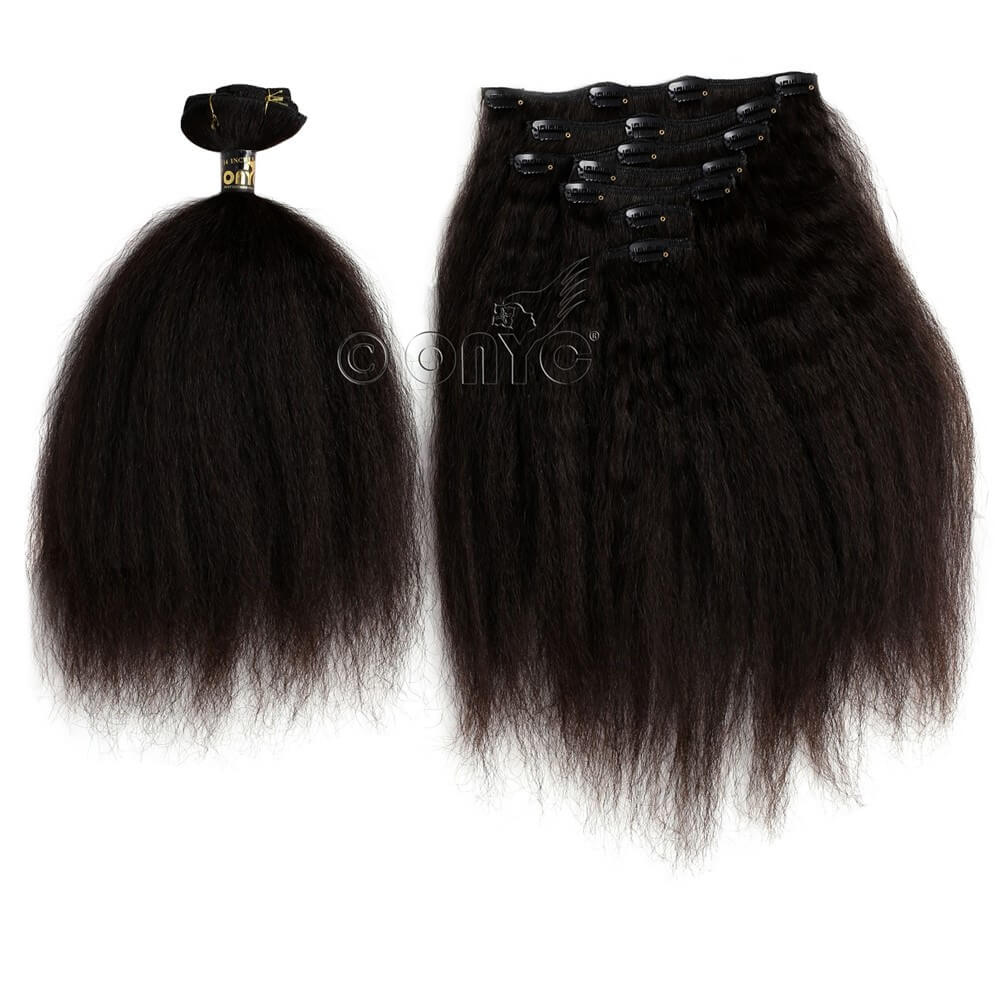 onyc_7_piece_clip_in_fro_out_kinky_straight_hair_extensions.jpg BlowOut Clipins Kinky Straight Clip In Hair Extensions – ONYC Fro-Out™ - Image 4