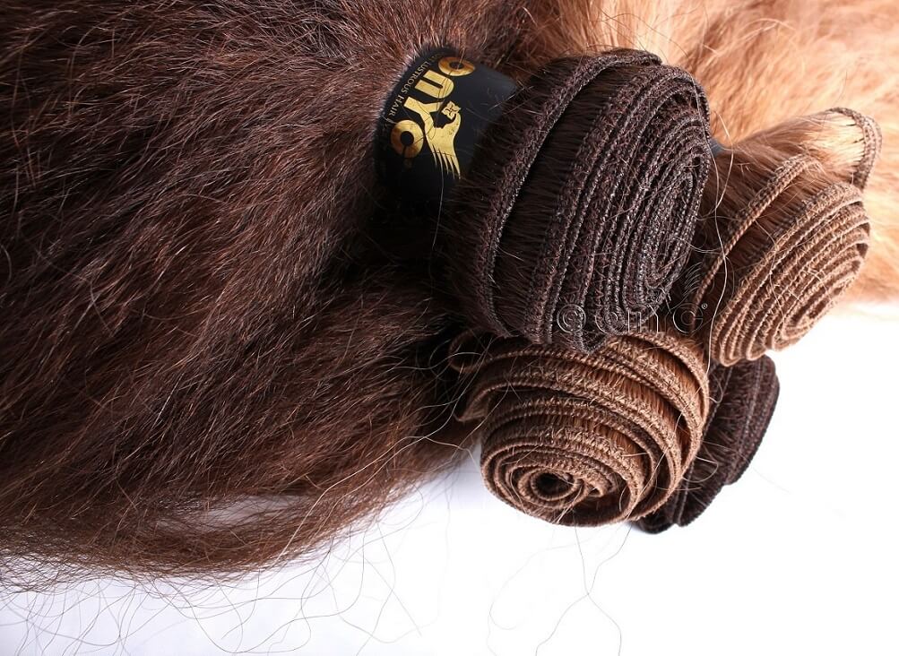 onyc_fro_out_kinky_straight_golden_collection_9.jpg Colored Blowout Kinky Straight Bundles Sew-In Weave – Dyed ONYC Fro-Out™ - Image 6