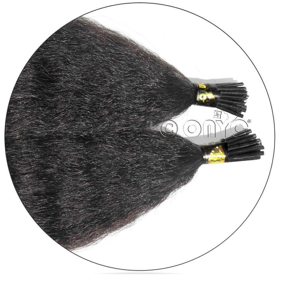 onyc_fro_out_kinky_straight_i_tip.jpg Blow Out Kinky Straight I Tip Hair Extensions Microlinks – ONYC Fro-Out™ - Image 4