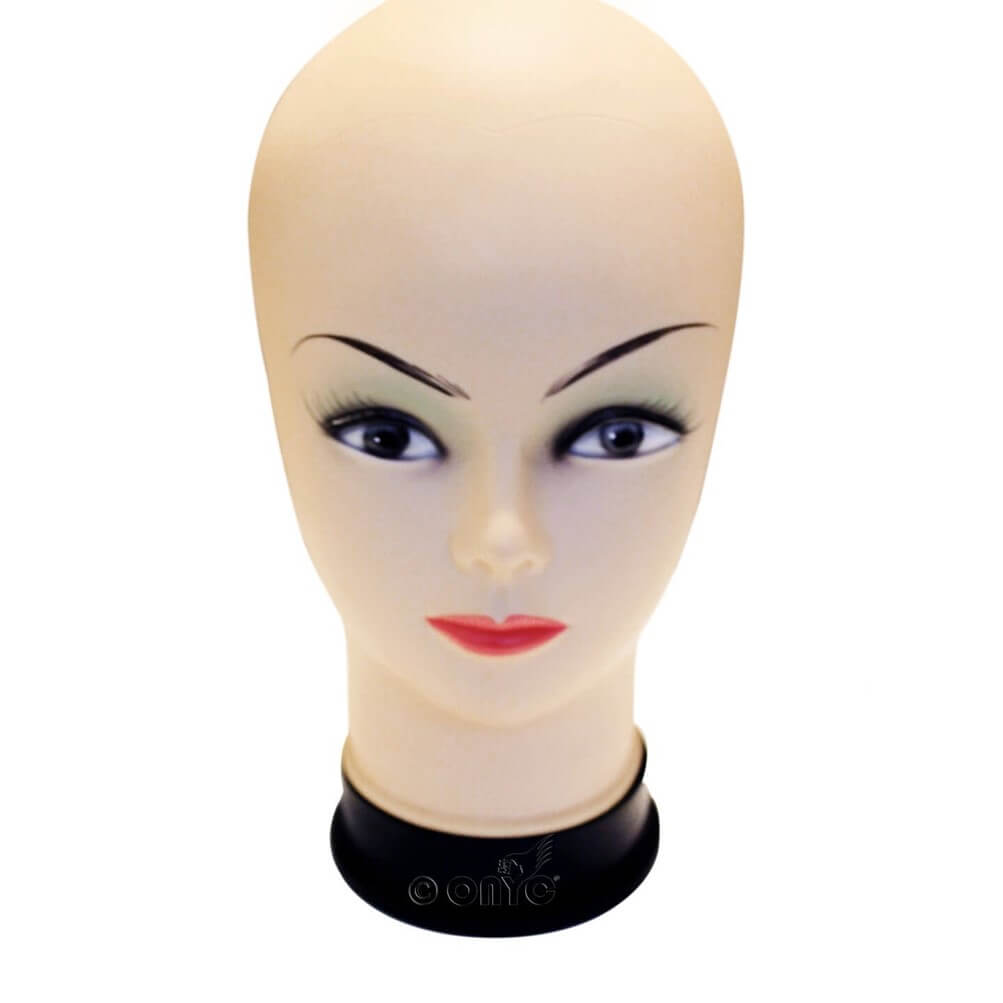 onyc_soft_bald_mannequin_head_beige_female_professional_cosmetology_for_wig_making_with_t_pin2.jpg Cosmetology Bald Mannequin Head Female